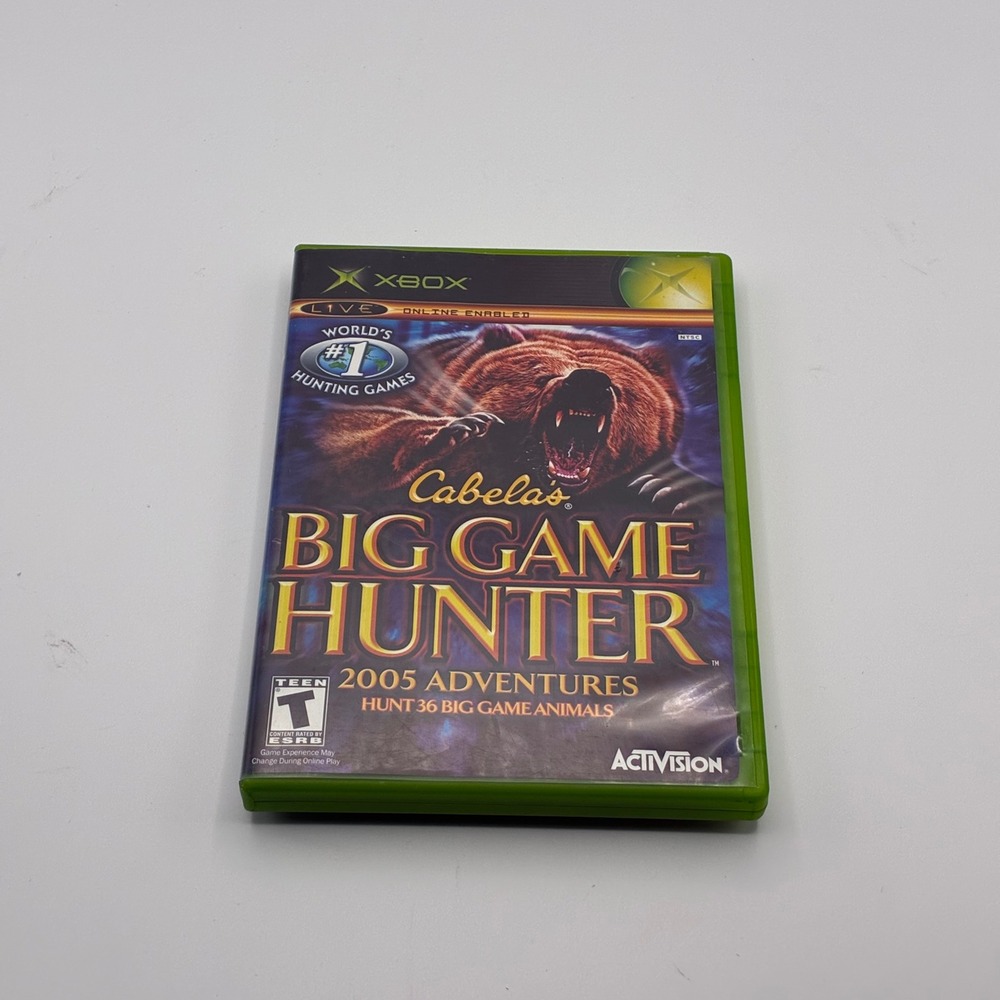 Cabela's Video Game Xbox Green Big Game Hunter 2005 Adventures